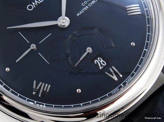 1221 De Ville Power Reserve SS MKF 1:1 Best Edition Black Dial on Black Leather Strap A Packable 7744